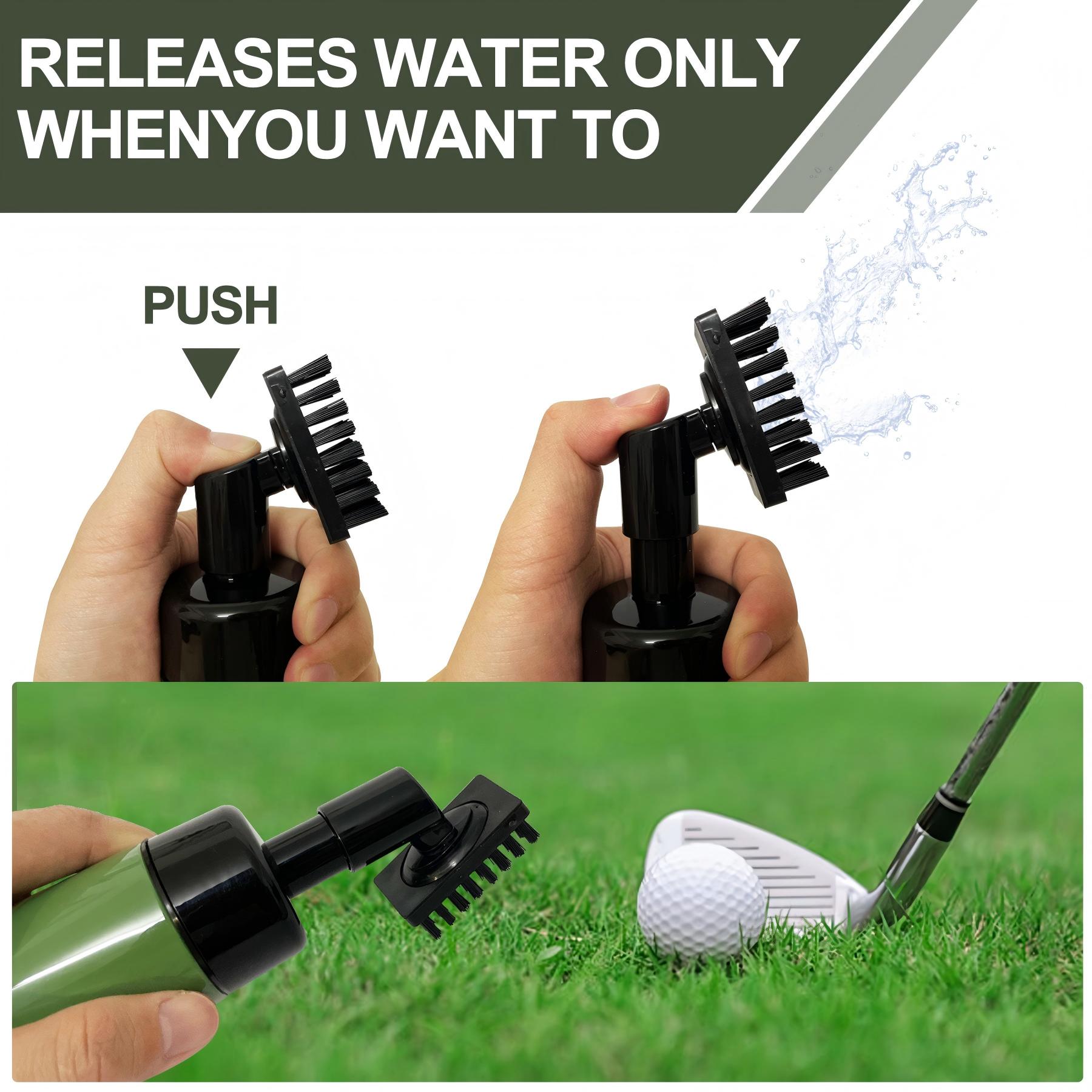 M-ROMLOO Golf Club Cleaner Brush with Water Spray, 5OZ Portable Club Groove Cleaning Tool with Clip