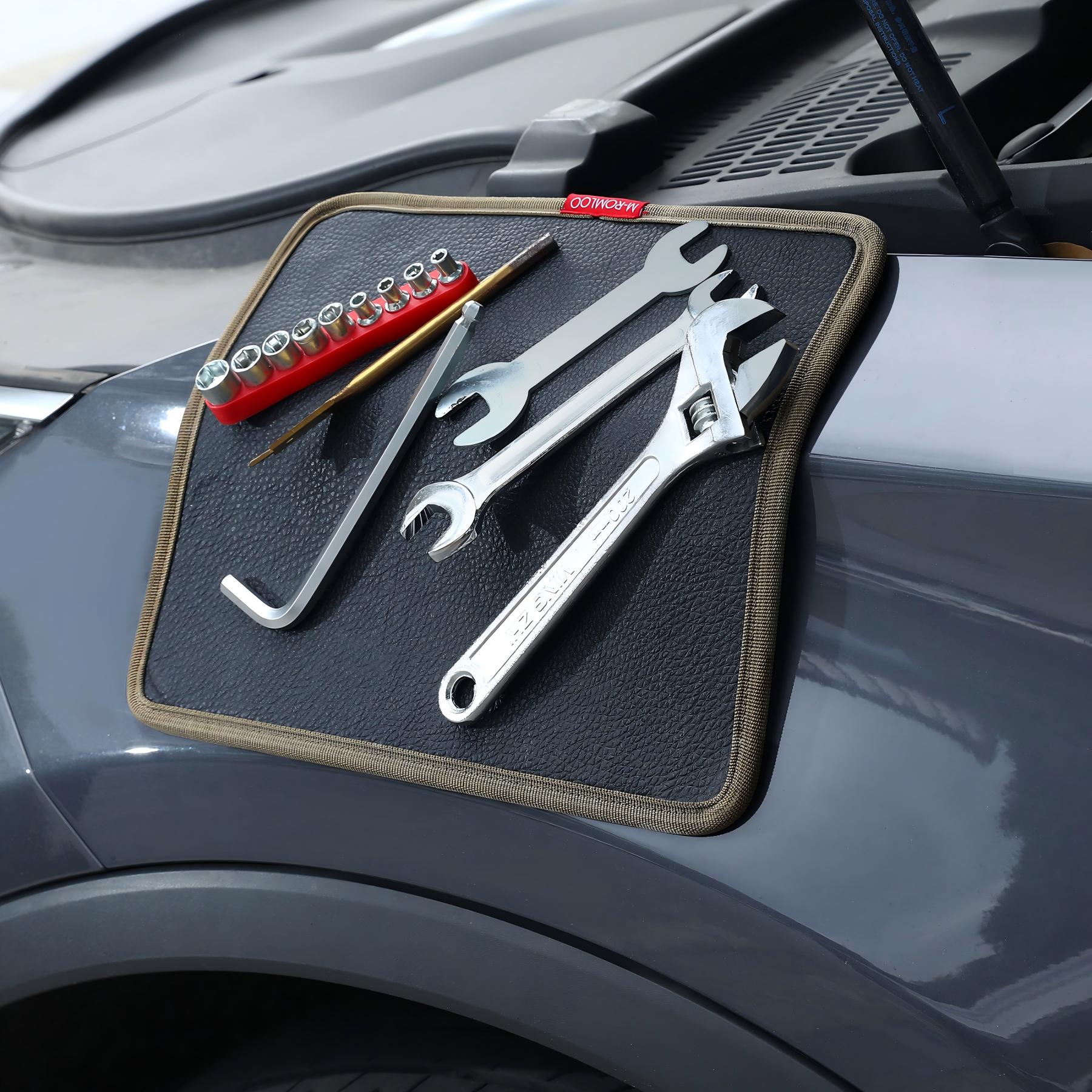 M-ROMLOO Magnetic Tool Mat Set, Strong Magnet Tray for Mechanics Screws & Tools, Flexible Parts Holder for Auto Repair & DIY