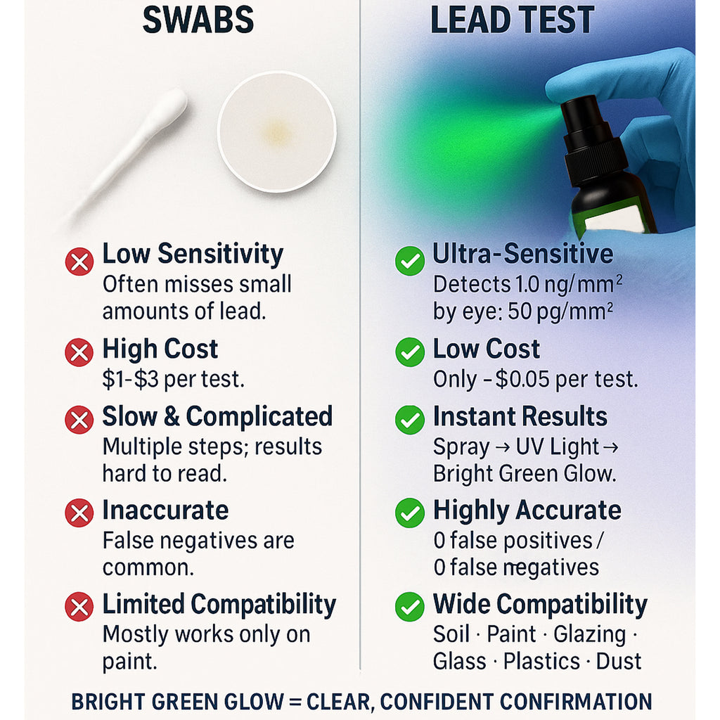 Lead Test Kit, Instant Lead Detection for Dishes, Paint & Toys, Accurate Results & Easy Home Use