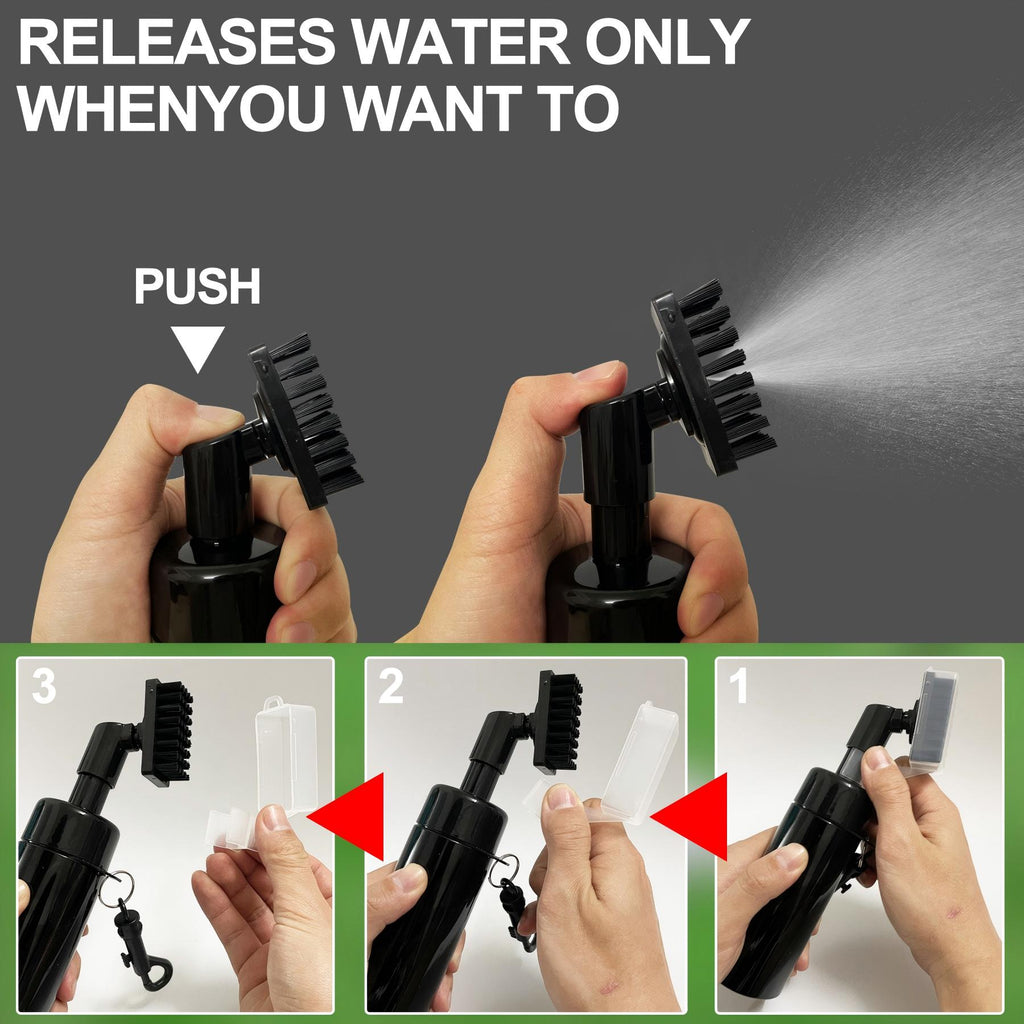 M-ROMLOO Golf Club Cleaner Brush with Water Spray, 5OZ Portable Club Groove Cleaning Tool with Clip
