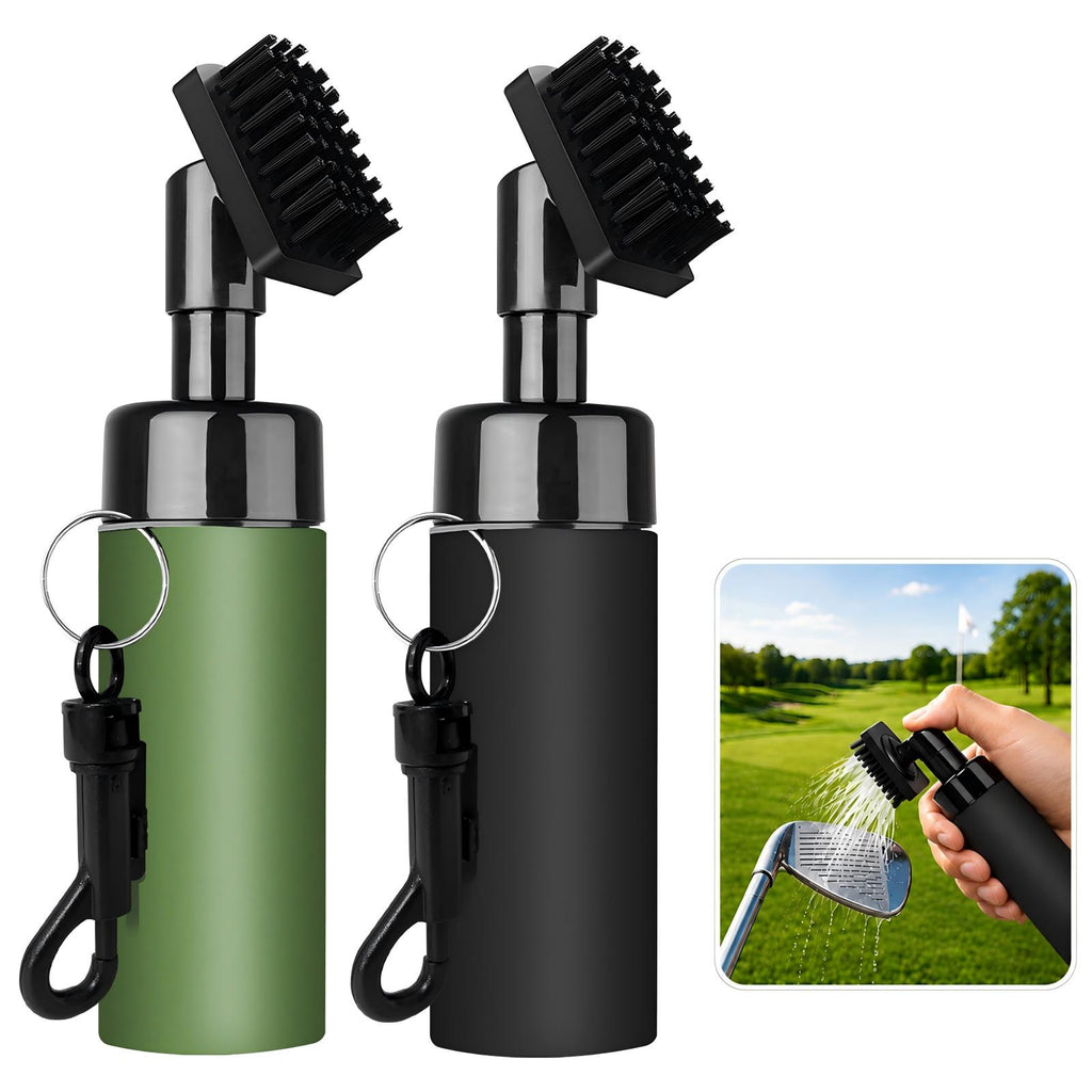 M-ROMLOO Golf Club Cleaner Brush with Water Spray, 5OZ Portable Club Groove Cleaning Tool with Clip